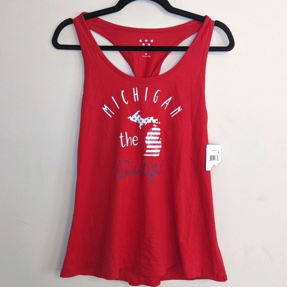 Tops - NWT "Michigan the Beautiful" Red Tank Top